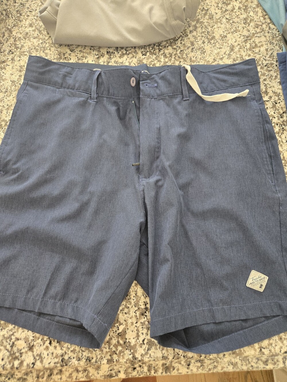 Men's Casual Blue Drawstring Shorts